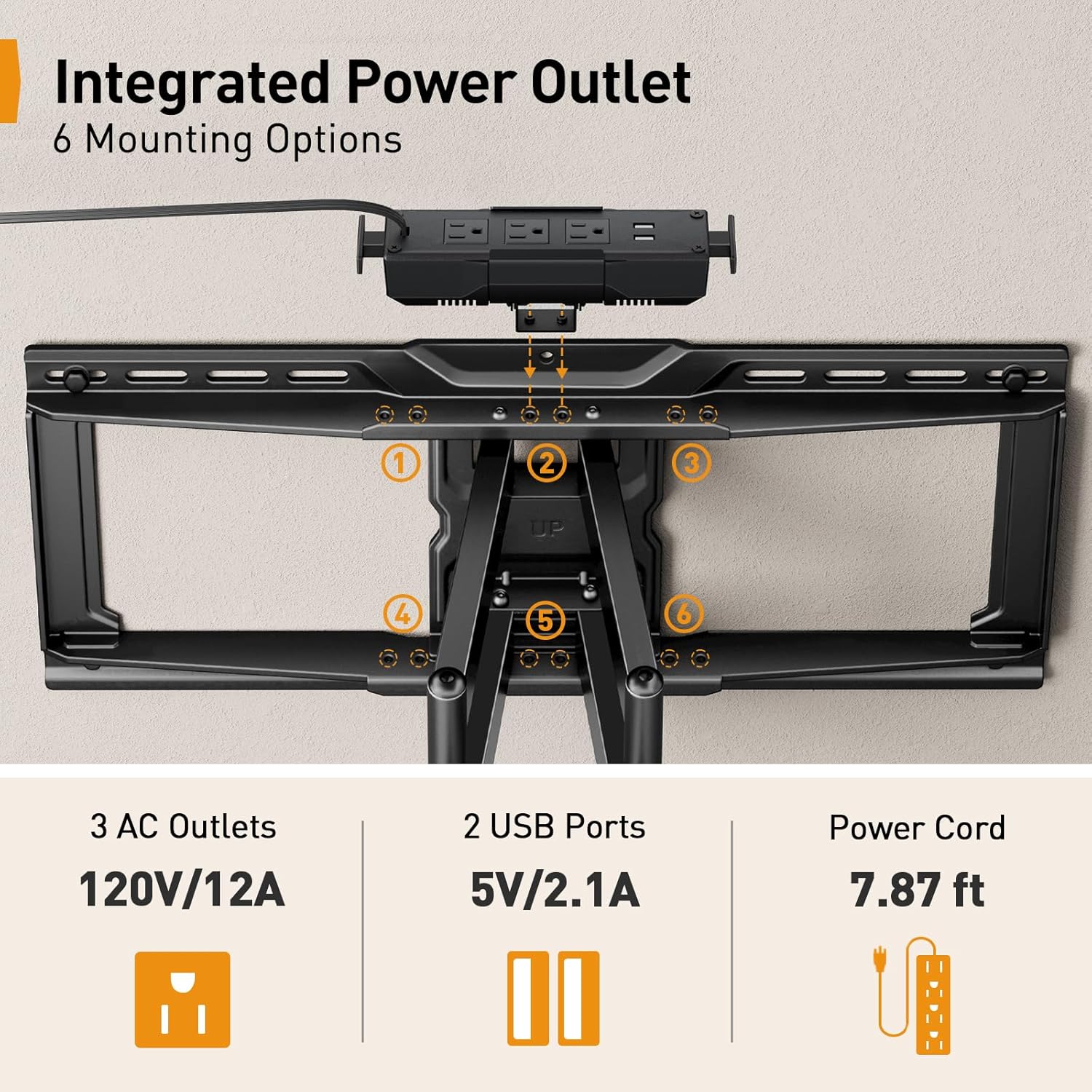 Detalle 2 de Perlegear PGLF11 Full Motion TV Mount 42–90 in