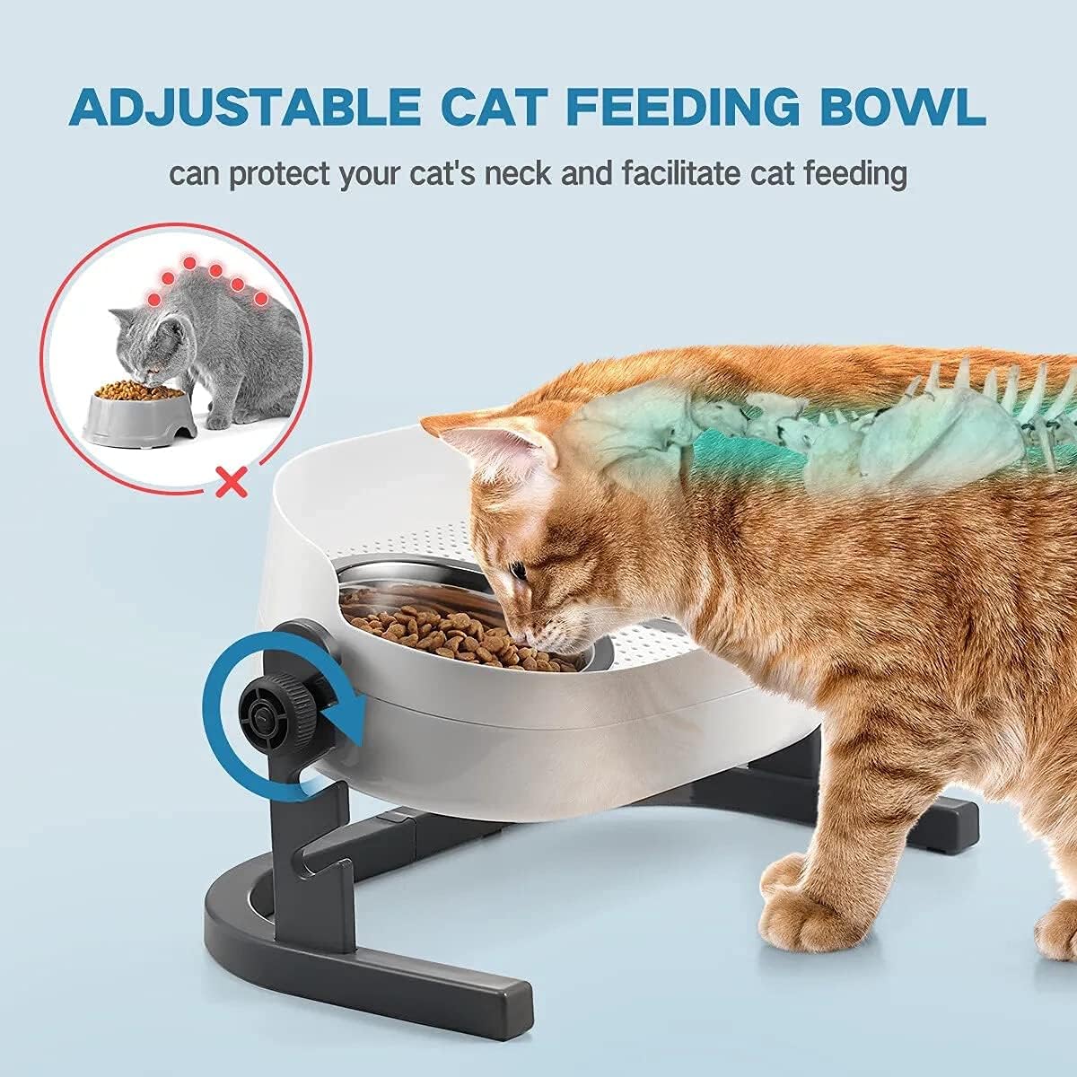 Detalle 2 de ALL FOR PAWS raised cat bowl 3 heights