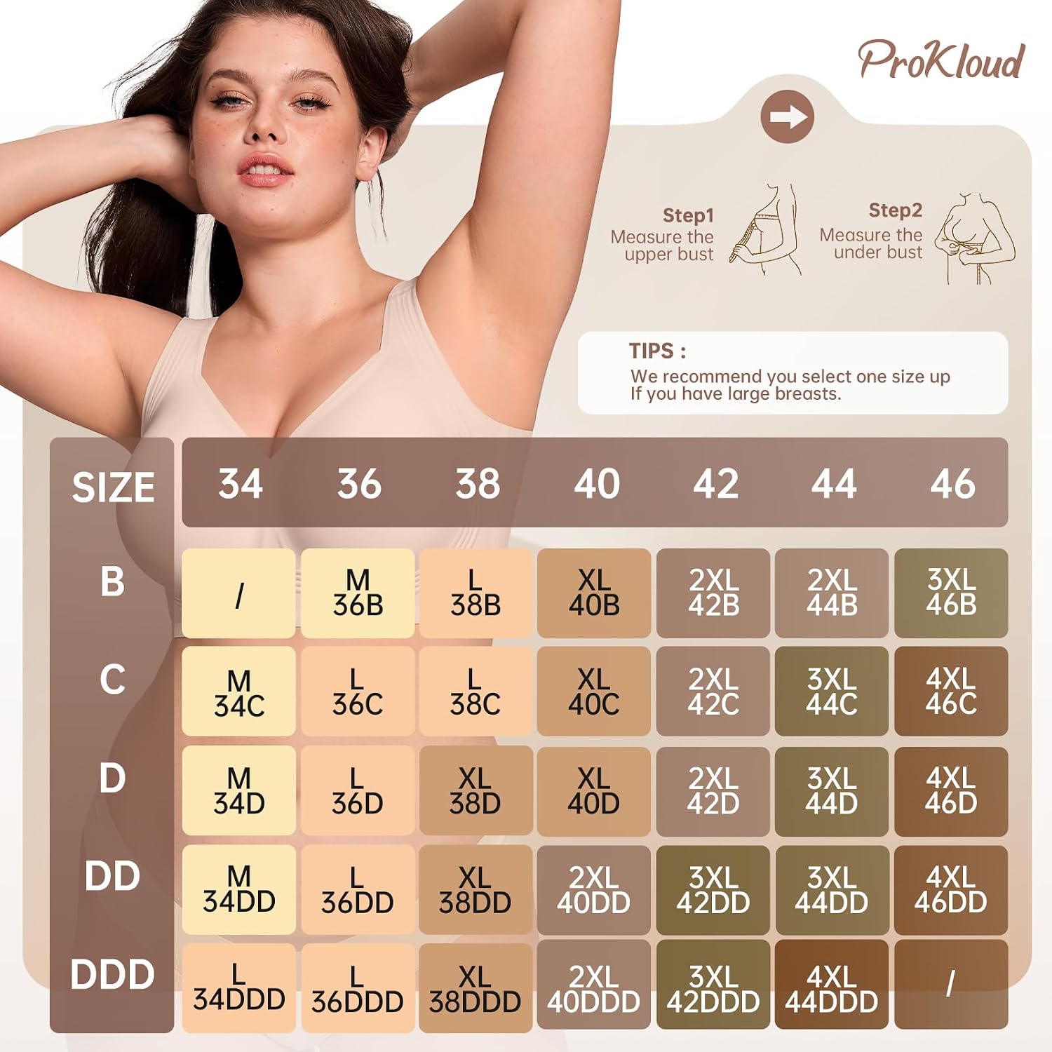 Thumbnail 6 de ProKloud Jelly Bras Wirefree Wireless Bra for Women (No Underwire) with Support, Lift & Full Coverage Plus Sizes