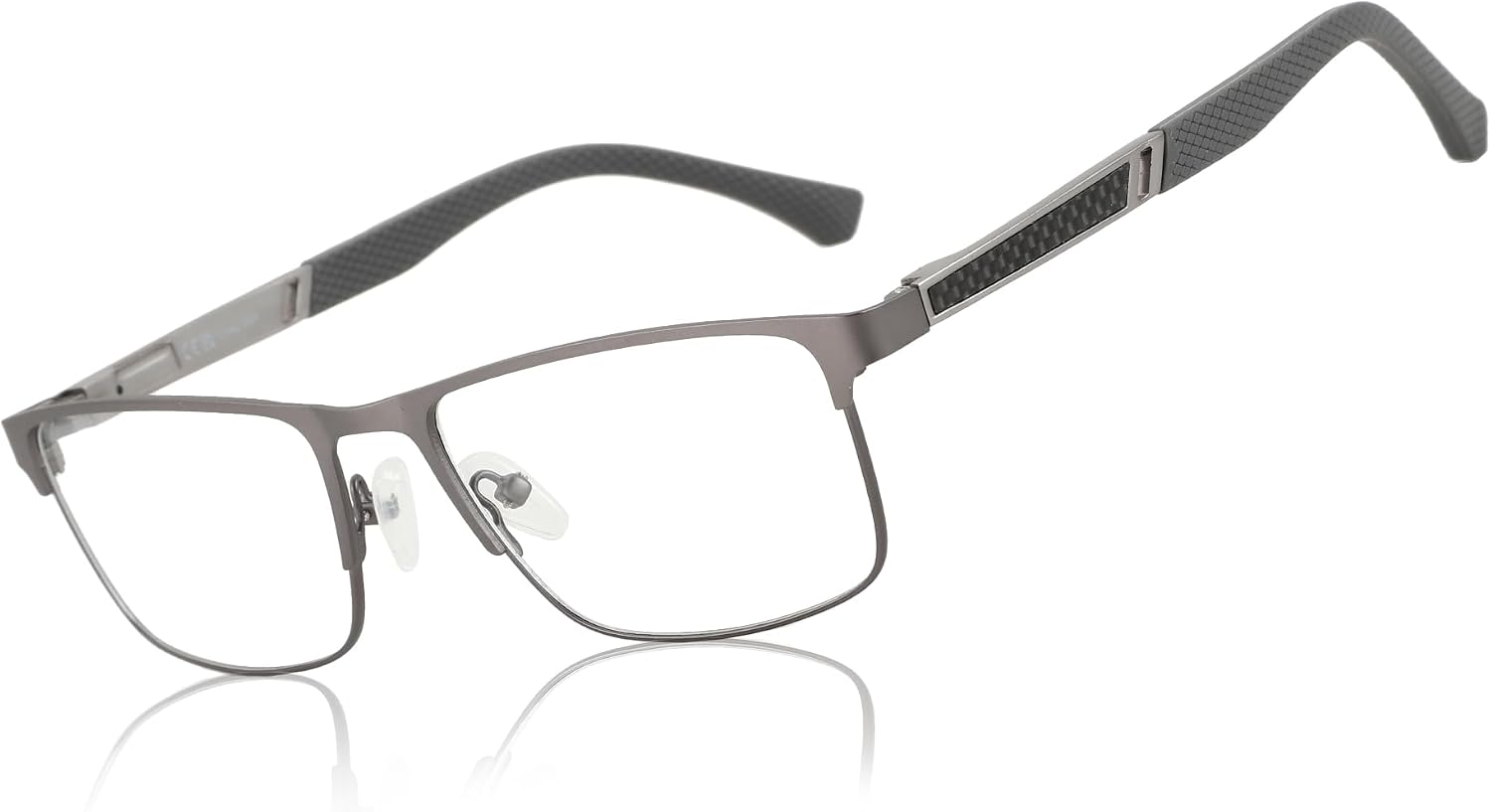 Detalle de ZENOTTIC Blaulichtfilter-Brille für Herren – Rahmenlose Lesebrille mit Metallgestell und einstellbaren Bügeln