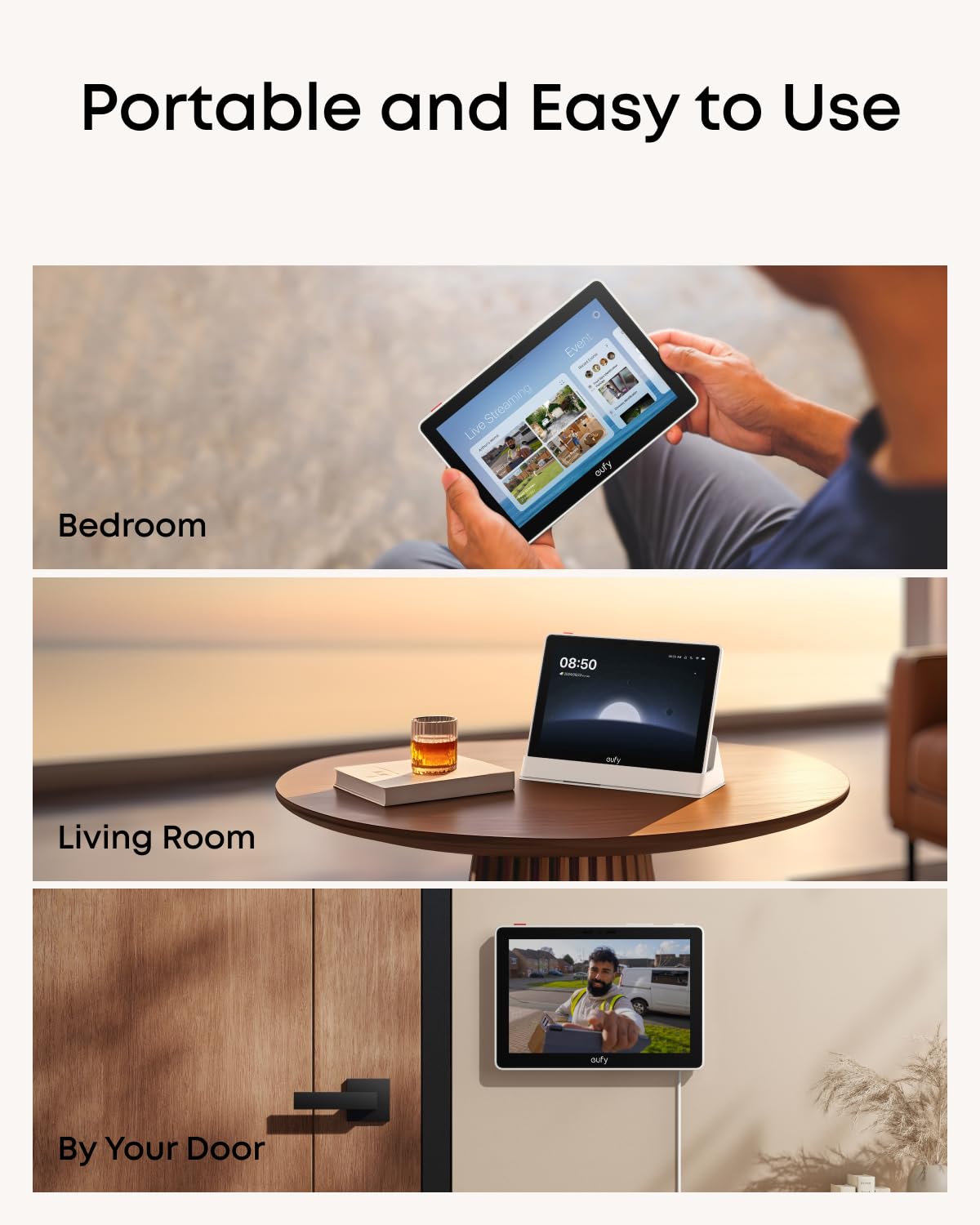 Thumbnail 4 de eufy Smart Display E10 (8-inch) Smart Home Hub with live alerts and four-view screen