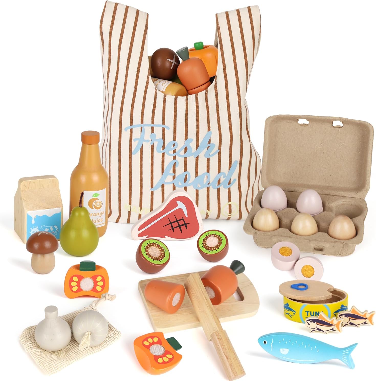 Comida Madera Juguete Accesorios Cocina 20+ 🍎