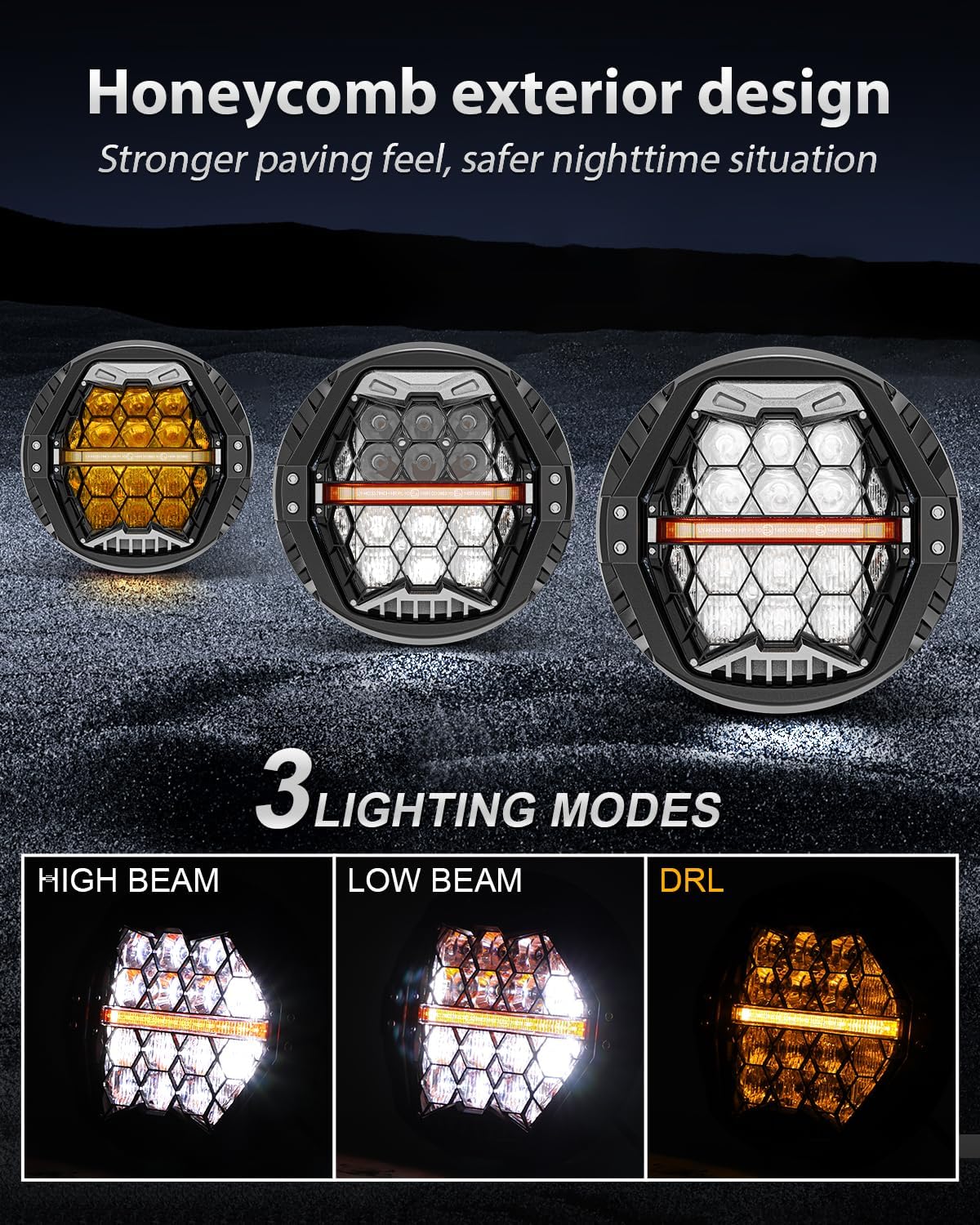 Thumbnail 1 de LX-LIGHT 7-inch motorcycle LED headlight