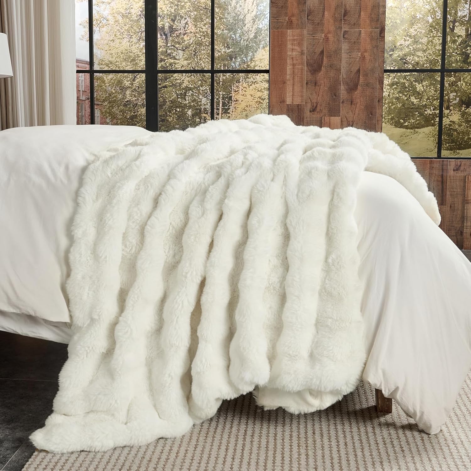 Thumbnail 4 de Lotus Karen Faux Fur Blanket Twin 60x80