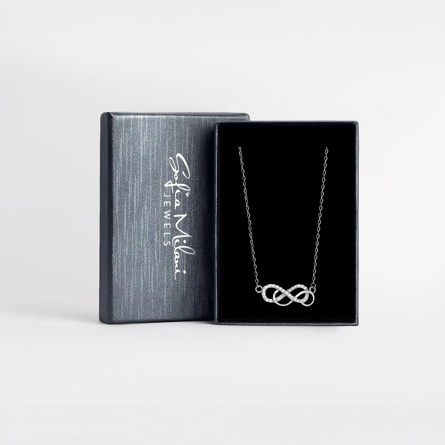 Detalle de Sofia Milani - Collana da Donna in Argento 925 con Zircone e Ciondolo Infinito (50137)