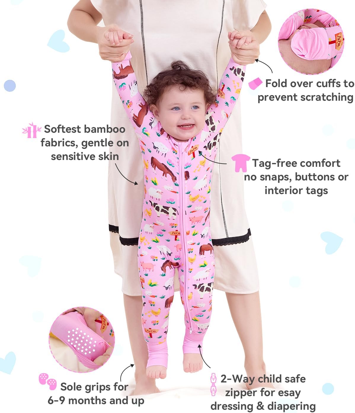 Thumbnail 1 de babee Reshinee Bamboo Zippy Infant Sleeper