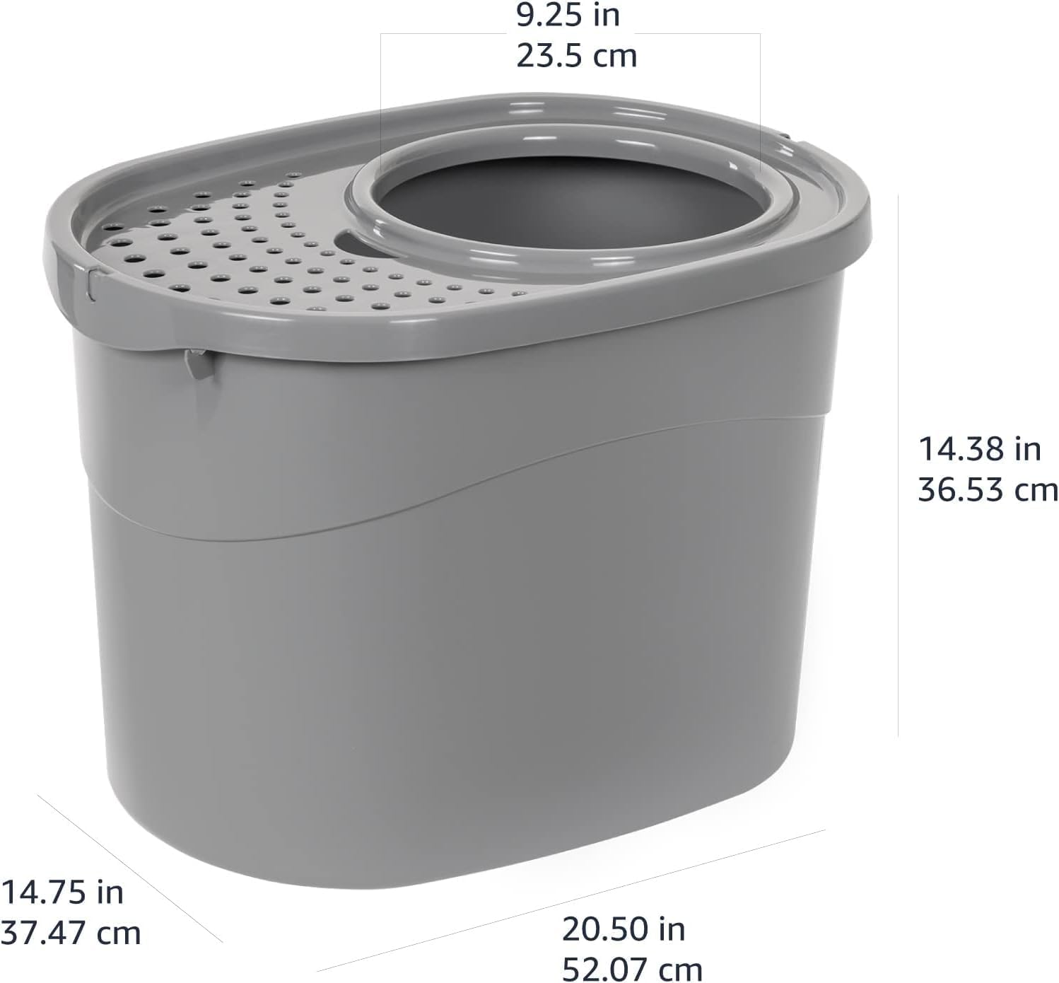 Thumbnail 6 de Amazon Basics 355557 Large Top-Entry Cat Litter Box with High Sides