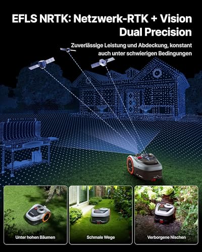 Detalle de NAVIMOW i205 AWD Mähroboter mit Garage S – Für 500 m², RTK+Vision