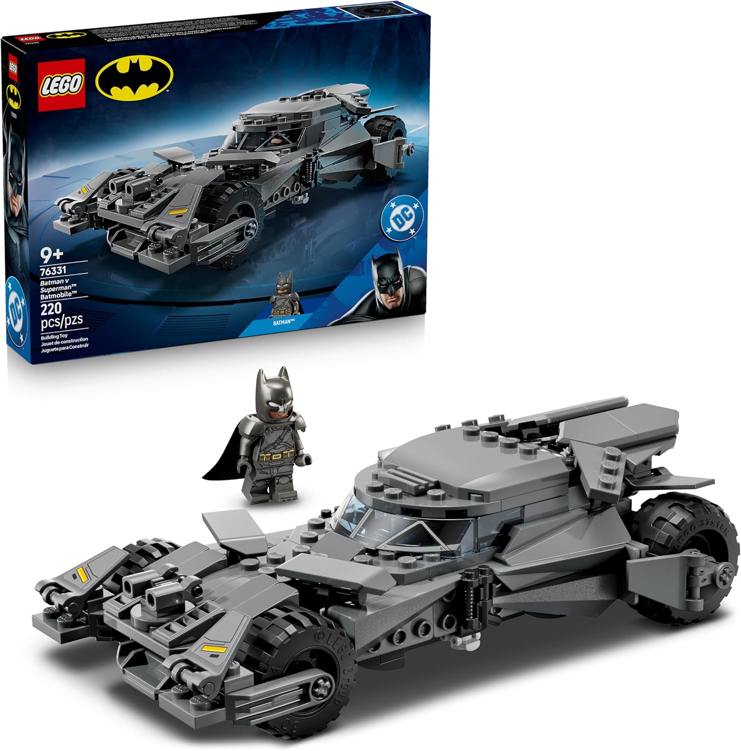 Detalle de LEGO DC Batman v Superman Batmobile 76331 — Macchina Giocattolo da Collezione con Minifigure di Batman
