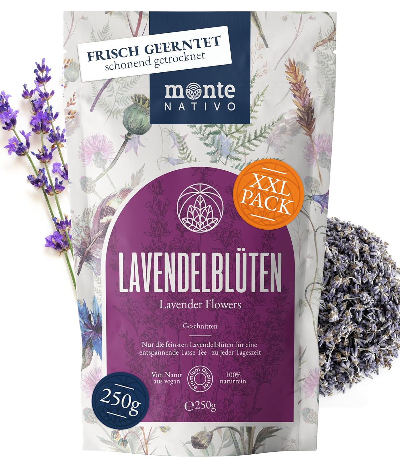 Detalle de Lavendel getrocknet Monte Nativo (250 g) – Lavendelblüten für Lavendeltee, 100% naturbelassen