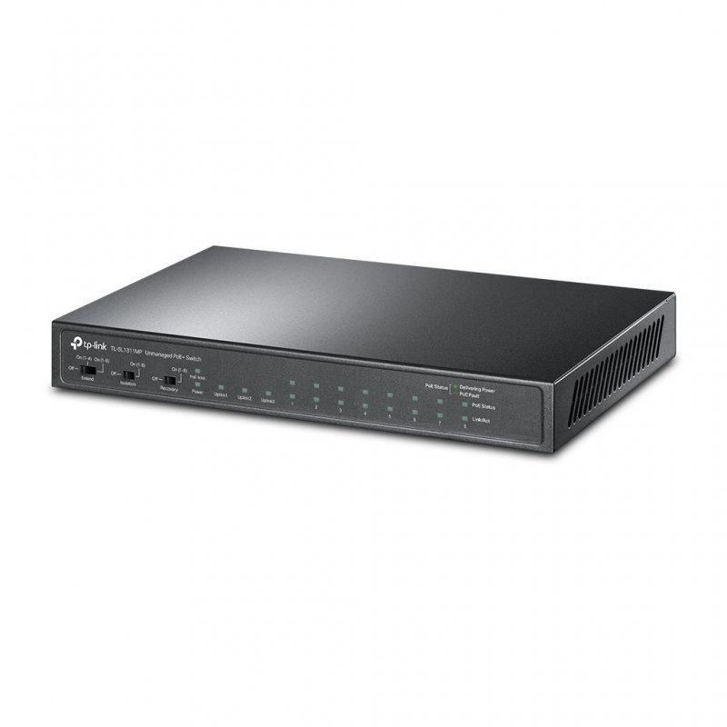 Detalle 2 de TP-Link TL-SL1311MP: Switch PoE+ de 8 puertos con 2 Gigabit y 1 SFP para vigilancia y redes pequeñas