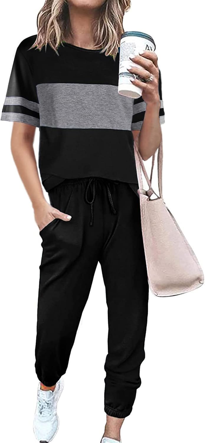 Thumbnail 6 de PRETTYGARDEN Women’s Two-Piece Lounge Set (crewneck top + drawstring jogger pants)