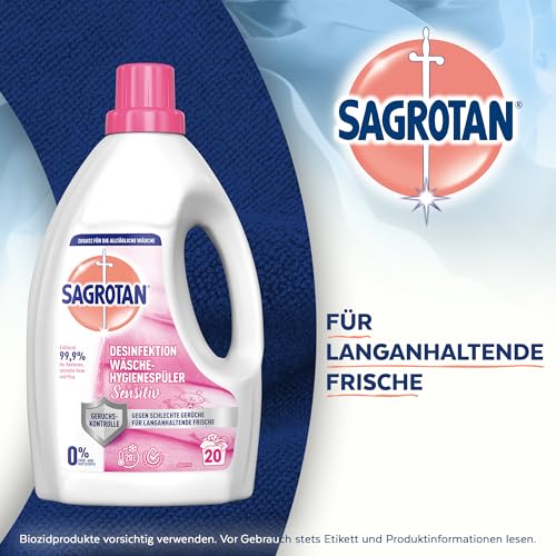 Thumbnail 3 de Sagrotan Wäsche-Hygienespüler Sensitiv 0% – Desinfektionsspüler für hygienisch saubere Wäsche (4 x 1,5 l)