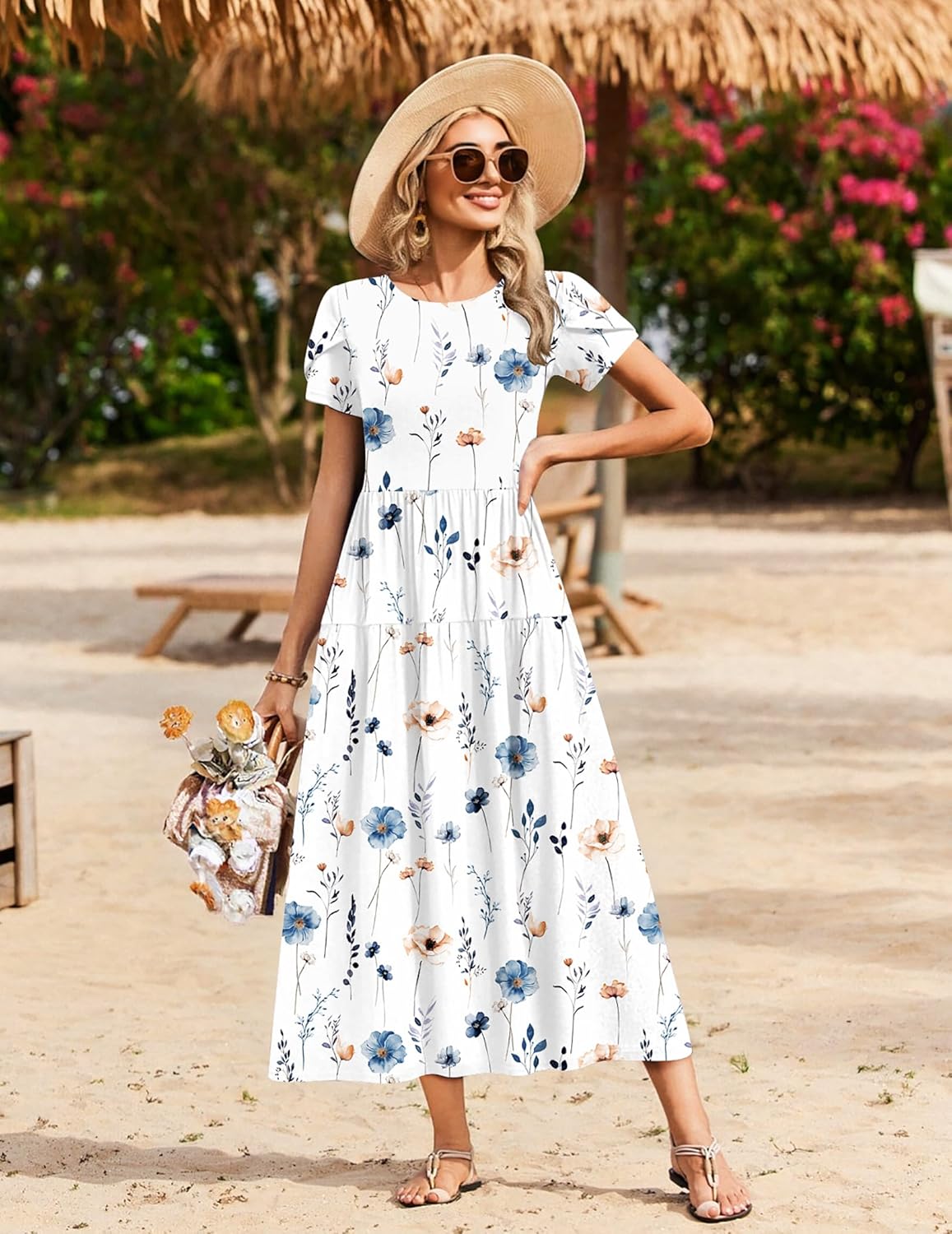 Thumbnail 2 de Zeagoo Summer Dresses for Women 2026 Maxi Bohemian Floral — Flowy Beach Sundress