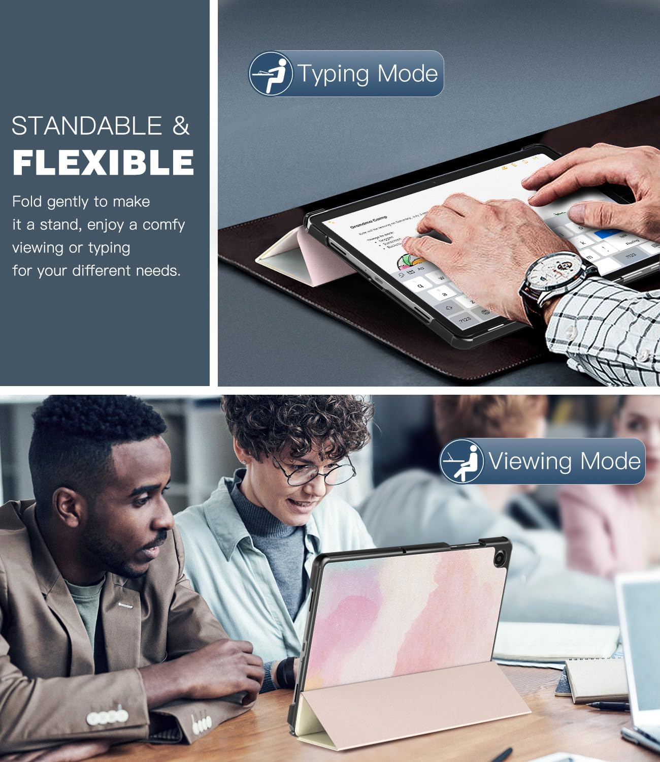 Thumbnail 2 de TiMOVO Case for Samsung Galaxy Tab A11+ Plus / A9+ Plus 11-inch (2025/2023) – Slim stand cover with auto wake/sleep, Rainbow