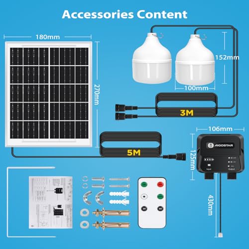 Thumbnail 7 de Aigostar Luz LED Solar Exterior 70W con Mando, Caja de Almacenamiento y Cable de 11 m