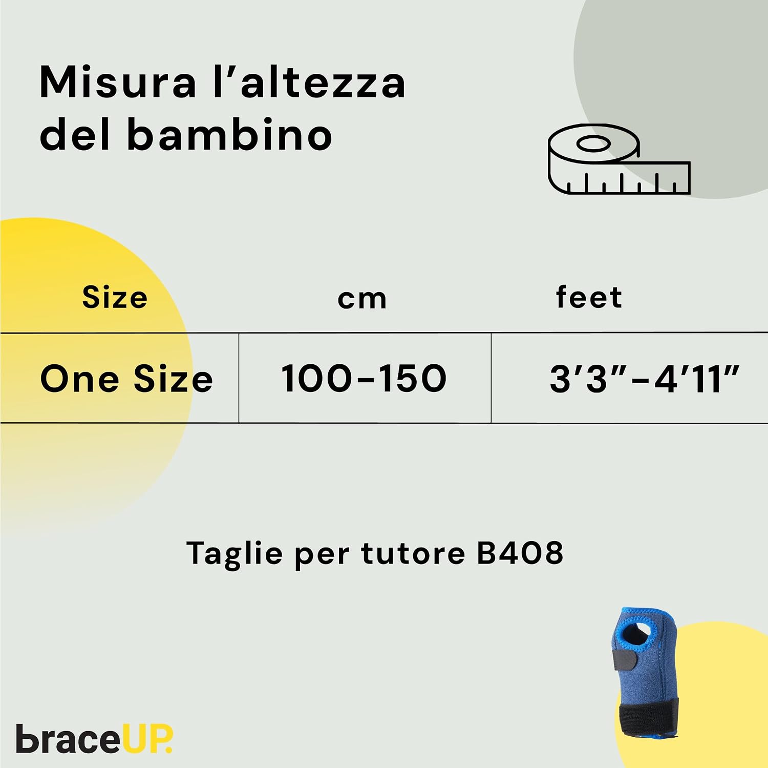 Thumbnail 5 de BraceUP Fascia da Polso Stabilizzata Bambini Blu