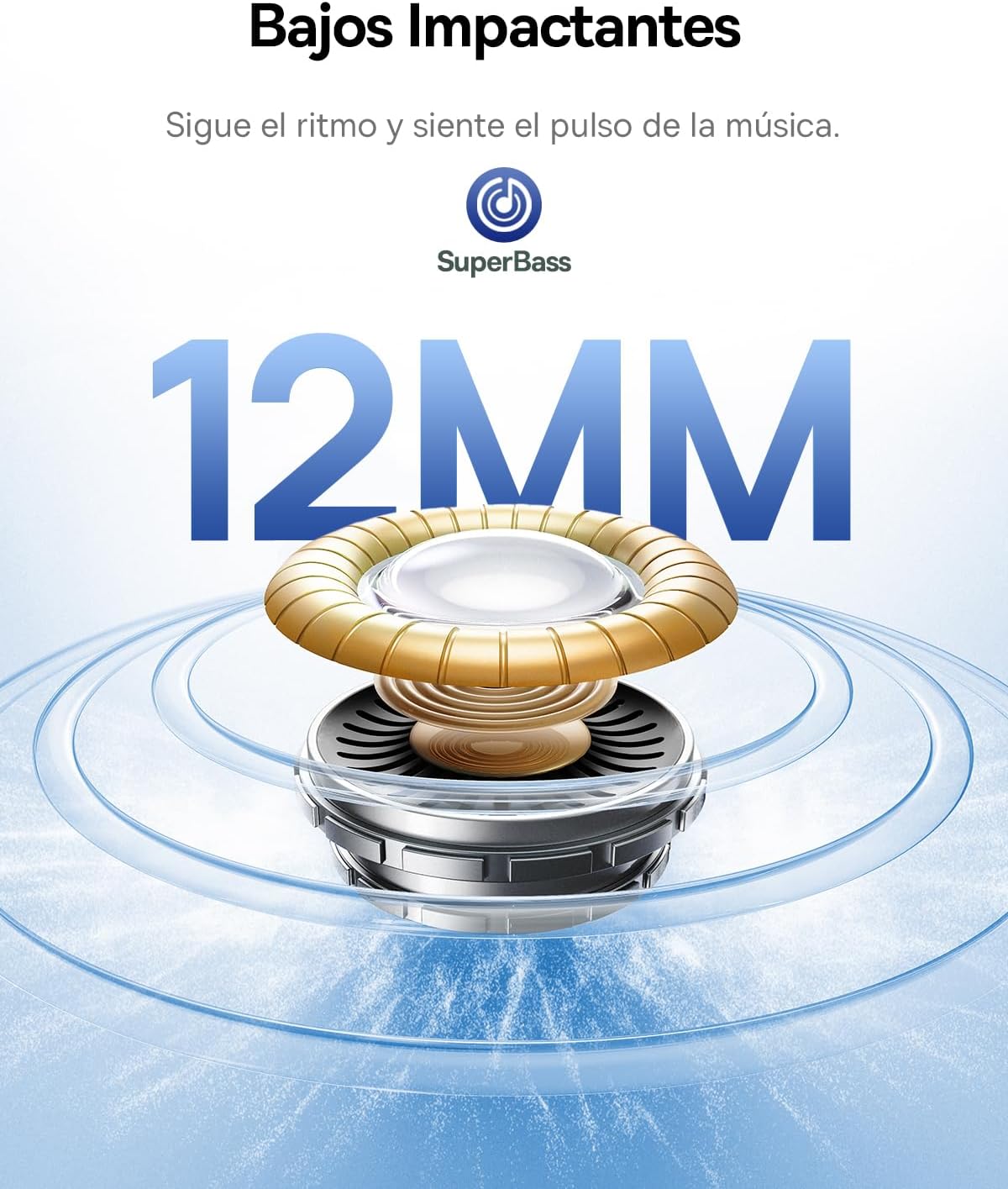 Detalle de Baseus EP10 NC: Auriculares Inalámbricos con ANC -43 dB, 41 h de autonomía y 12 mm de diafragma