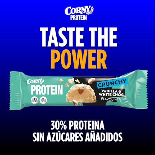 Detalle de Corny Protein Crunchy Vanille White Choc 12×45g 🍫