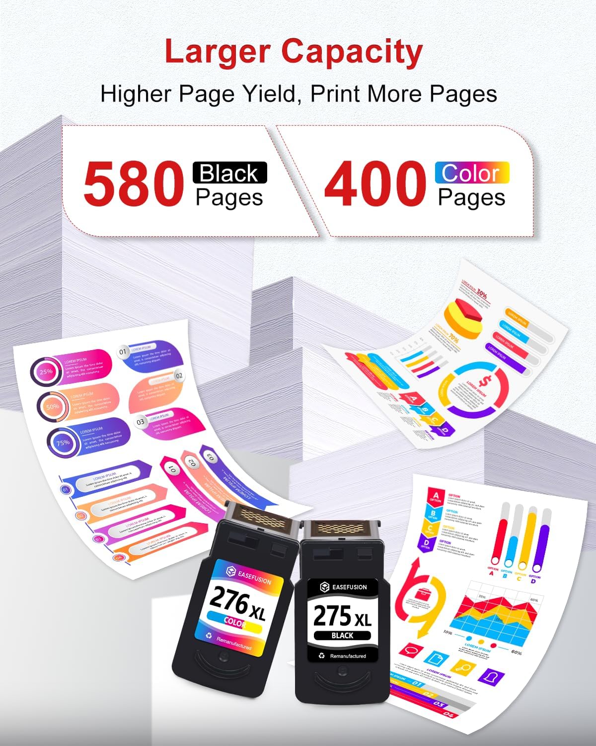 Thumbnail 3 de EaseFusion 275XL 276XL Ink Combo Pack 🖨
