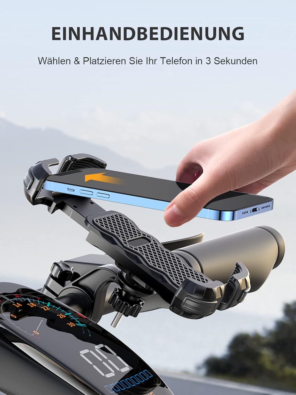 Thumbnail 3 de CIRYCASE Handyhalterung Fahrrad für 4,7–6,8 Zoll: 360° drehbar, Anti-Vibration & Lenker-Klemme