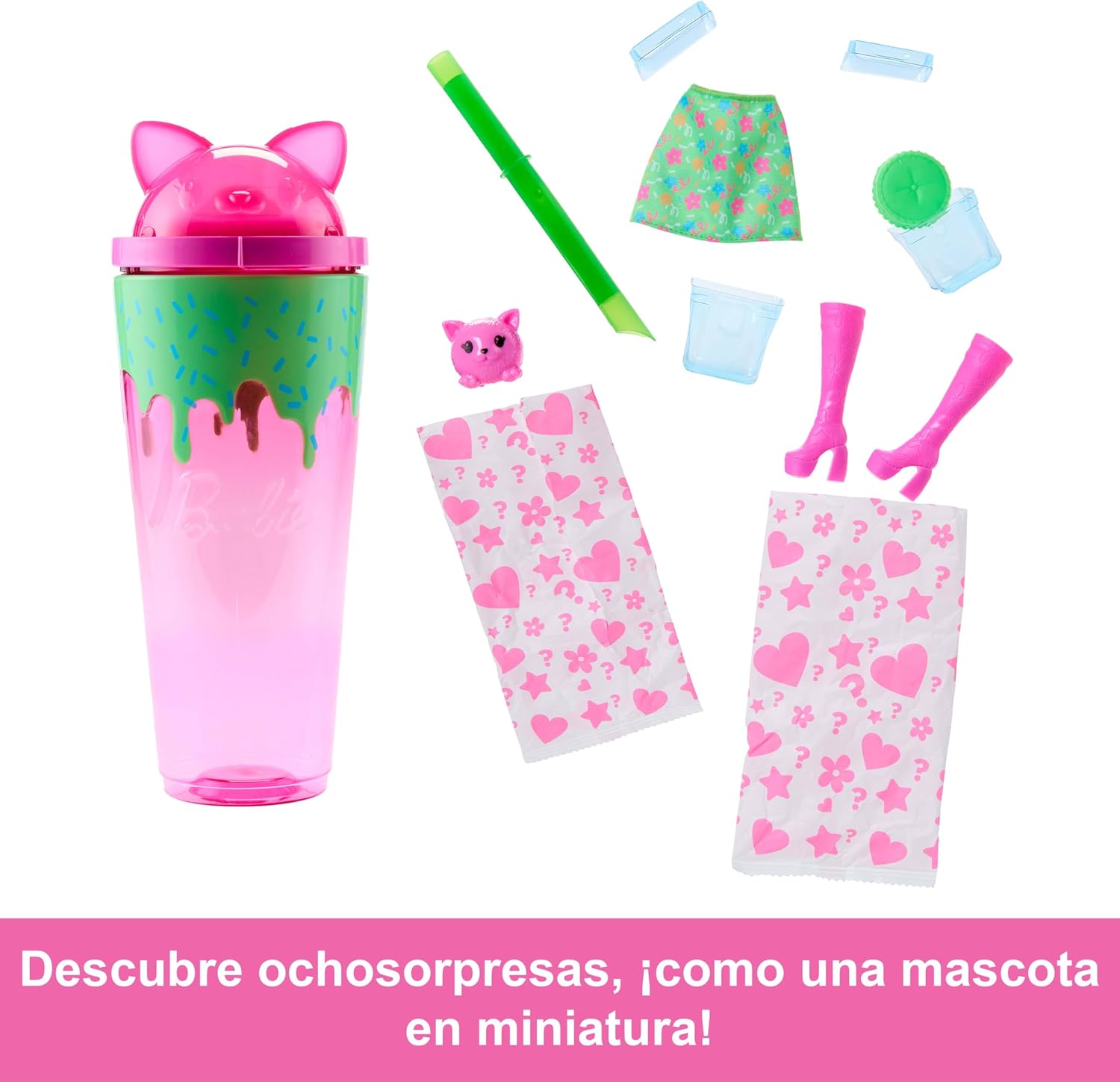 Detalle de Barbie Pop Reveal Batidos Conejito Brillante 🐰 Muñeca y Sorpresas