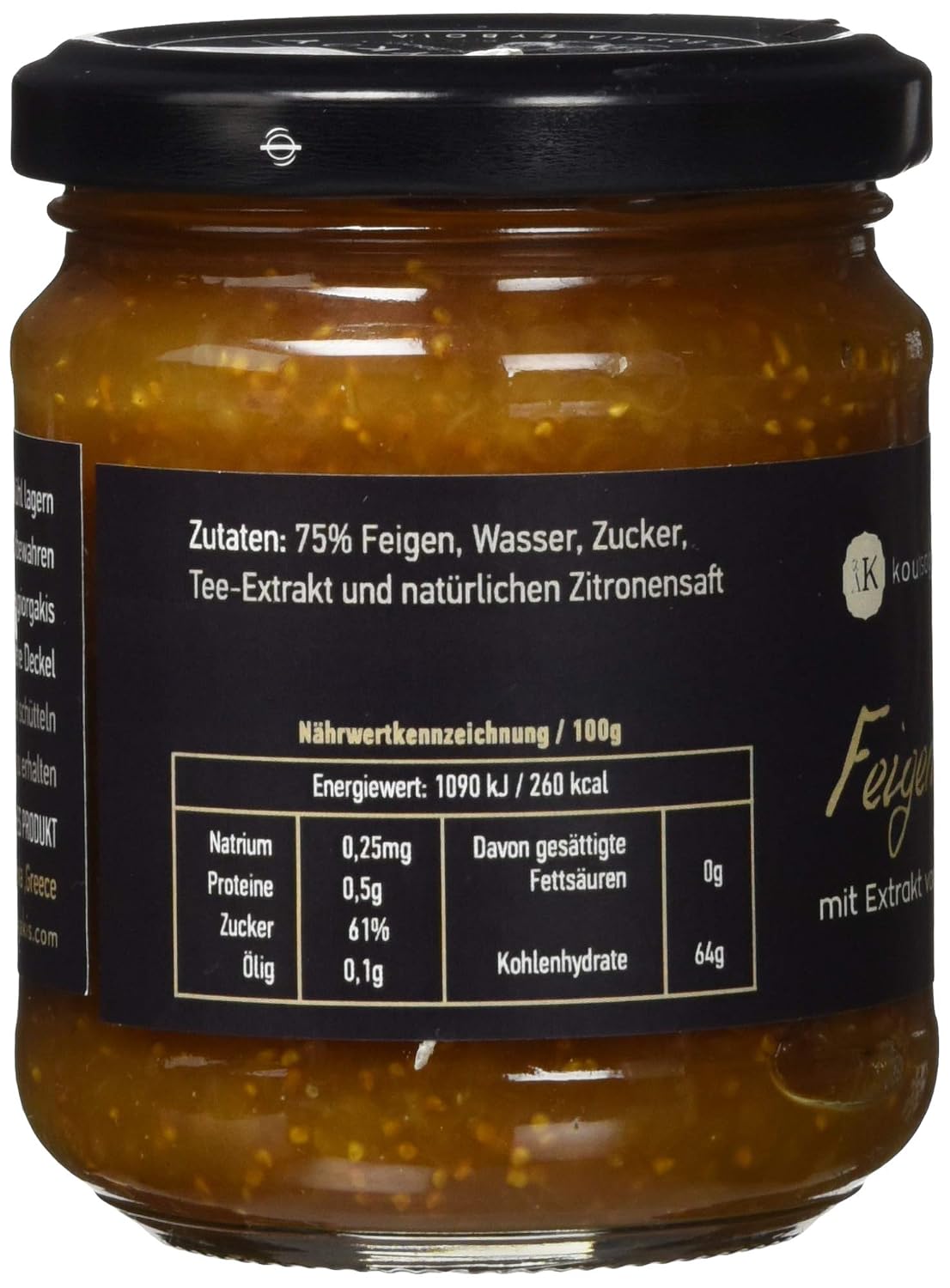Detalle de Koutsogiorgakis Family Feigenpaste mit Bergtee-Extrakt – 2er Pack (2x230 g) aus Smyrni-Feigen