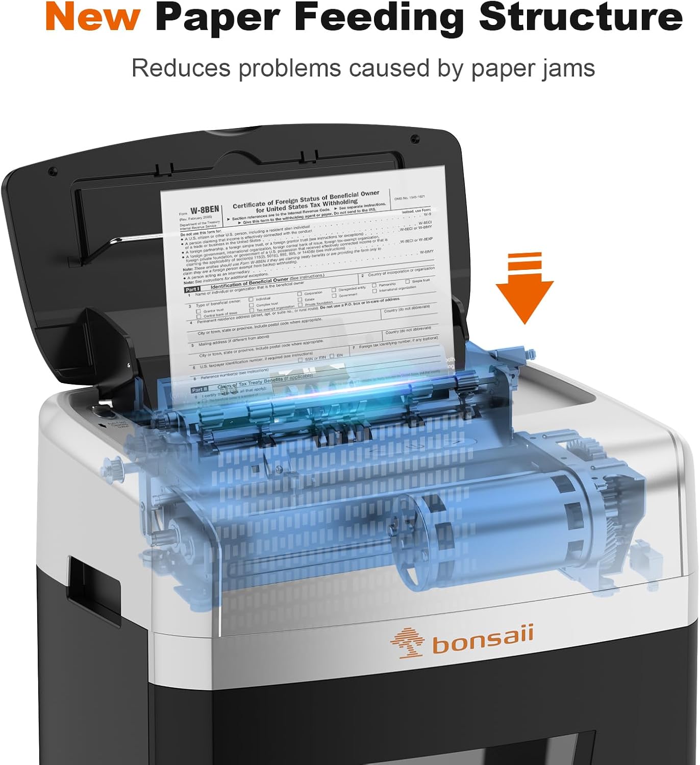 Thumbnail 4 de bonsaii C233-B Auto-Feed Micro-Cut Paper Shredder, P-4, 120-Sheet