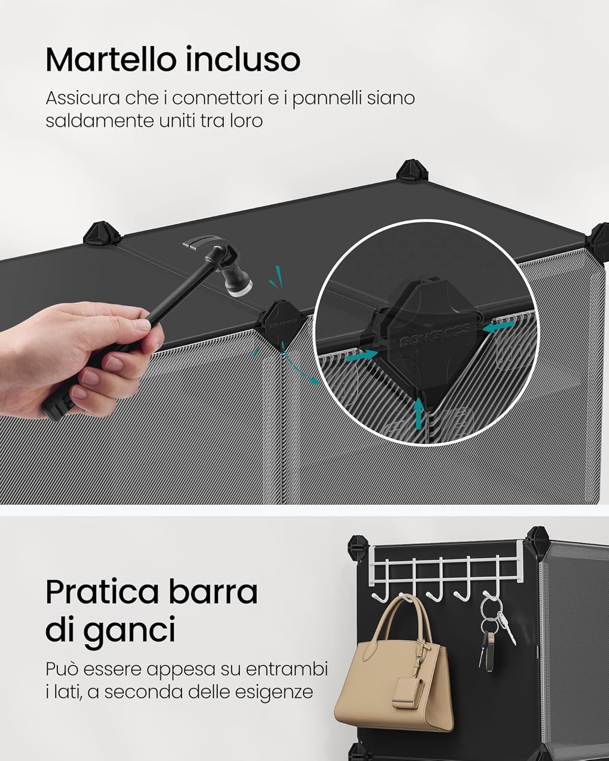Thumbnail 4 de SONGMICS Scarpiera modulare a 10 scomparti: organizza fino a 40 paia di scarpe con porte trasparenti