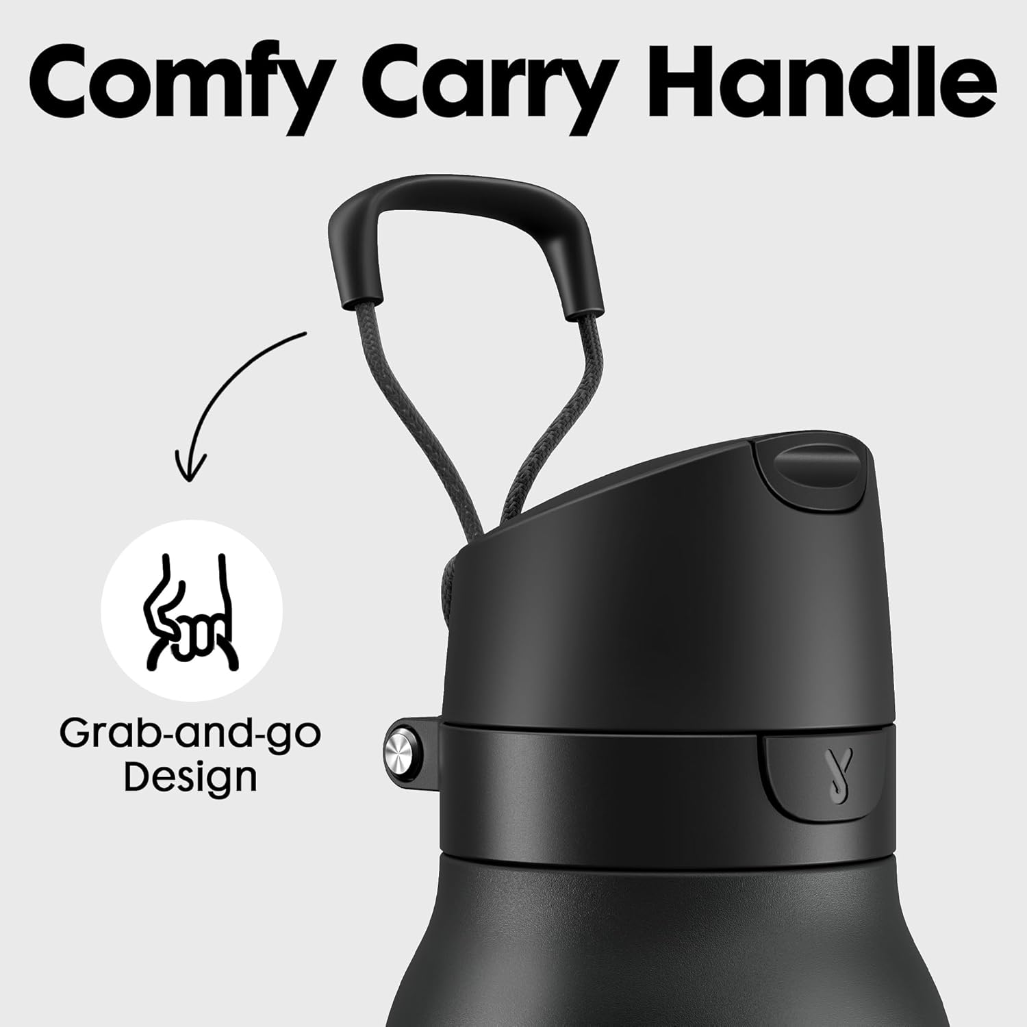 Detalle de Meoky 24 oz Slim Insulated Water Bottle with Leak-Proof Locking Lid