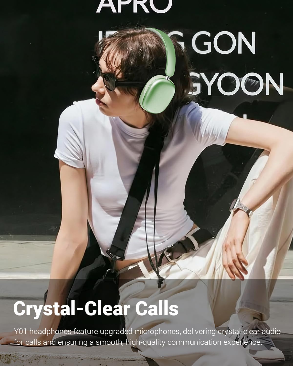 Thumbnail 6 de Wentronic Y01 Wireless Noise Canceling Over-Ear Headphones (Bluetooth 5.3) with Mic, Green