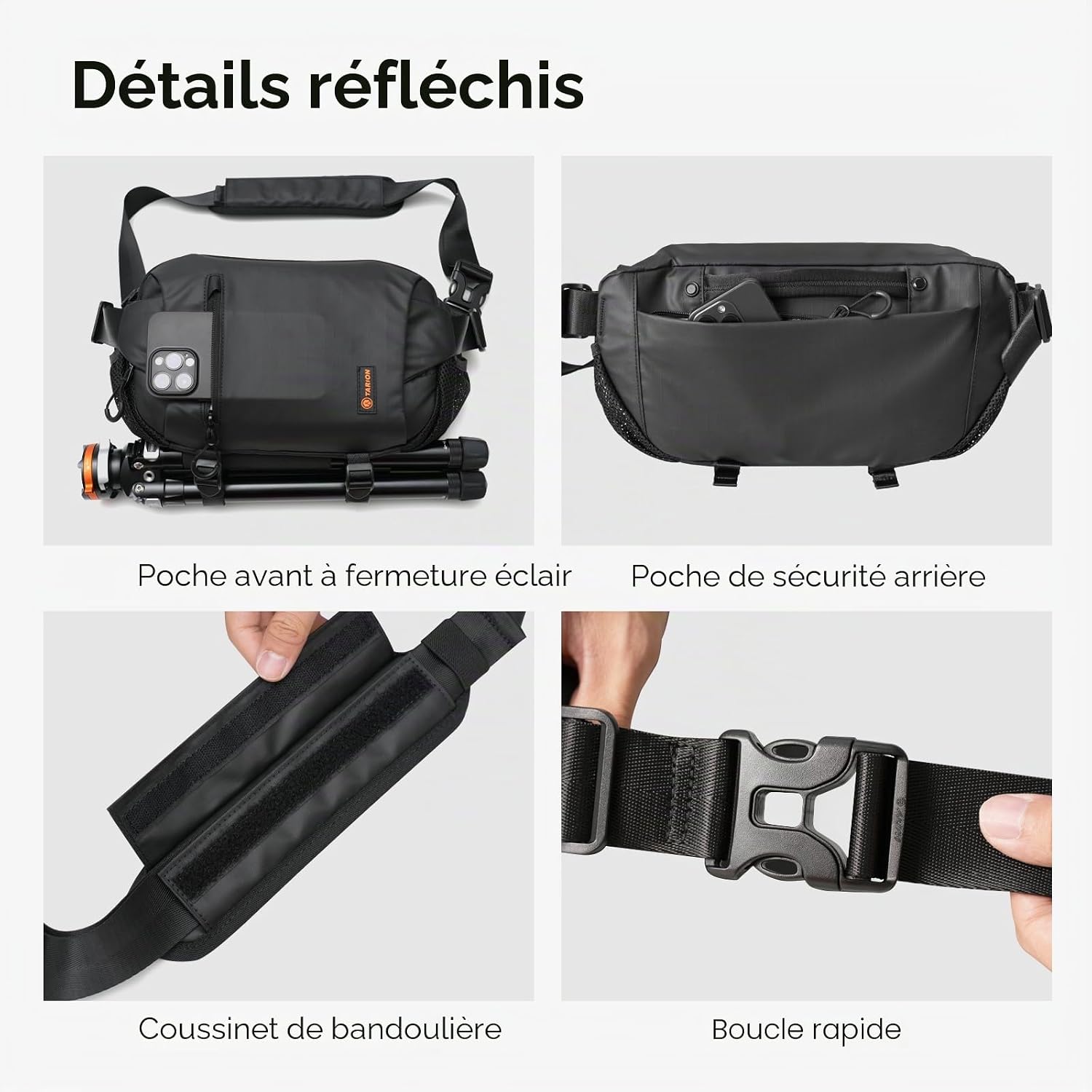 Thumbnail 5 de TARION Sac Photo Bandoulière Léger — Extensible et Imperméable 5L avec Poche Trépied