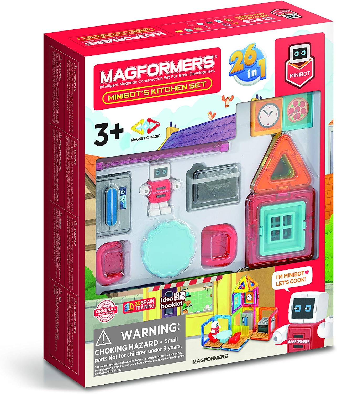 Detalle de MAGFORMERS 278-62 Minibot’s Kitchen – magnetyczny zestaw konstrukcyjny