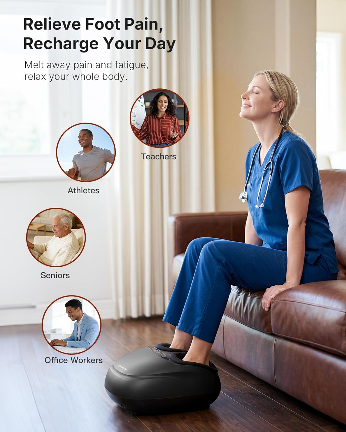 Thumbnail 1 de KNQZE Foot Massager with Heat and Compression