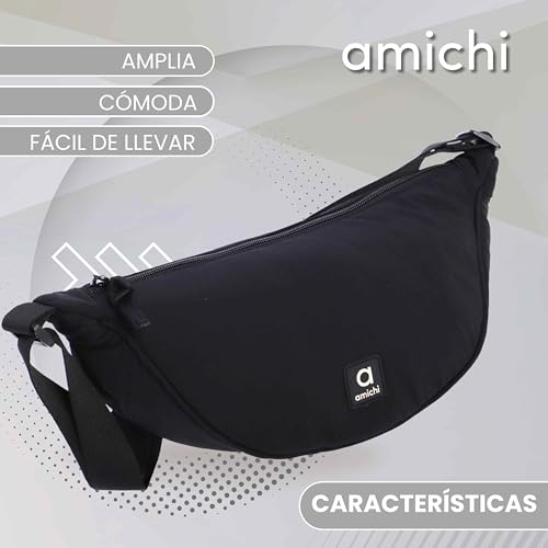 Detalle 2 de AMICHI Bolso bandolera nylon impermeable para mujer