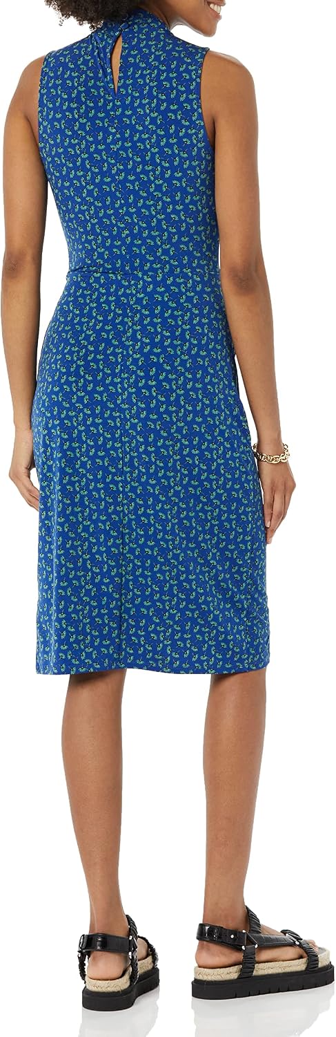 Detalle 2 de Faux wrap dress keyword crossover twist neck