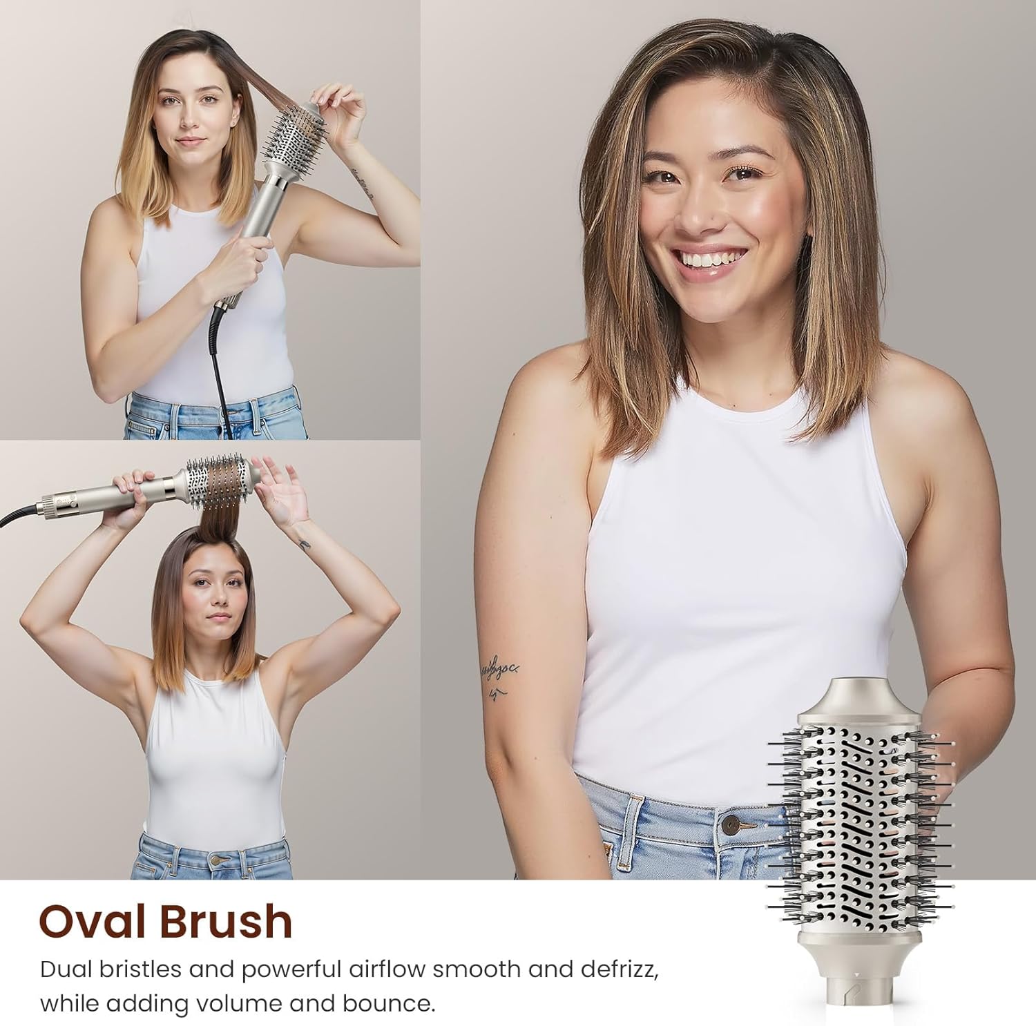 Thumbnail 4 de MESCOMB 5-in-1 Airstyler – Hairstyler mit Hochgeschwindigkeitsmotor, Rundbürstenföhn & Auto-Wrap Lockenstab