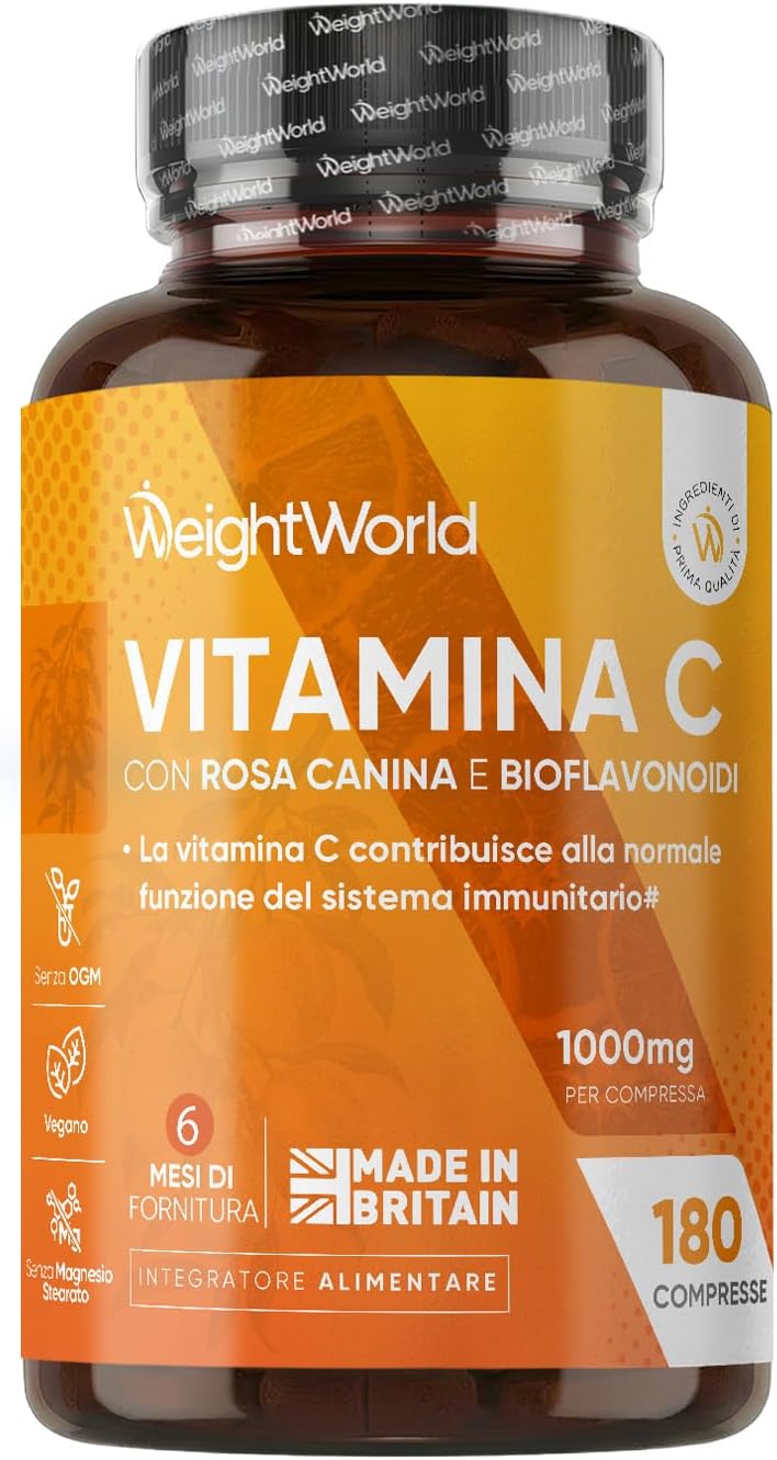 Detalle de Vitamina C 1000mg vegana 180 compresse — integratore 🍊