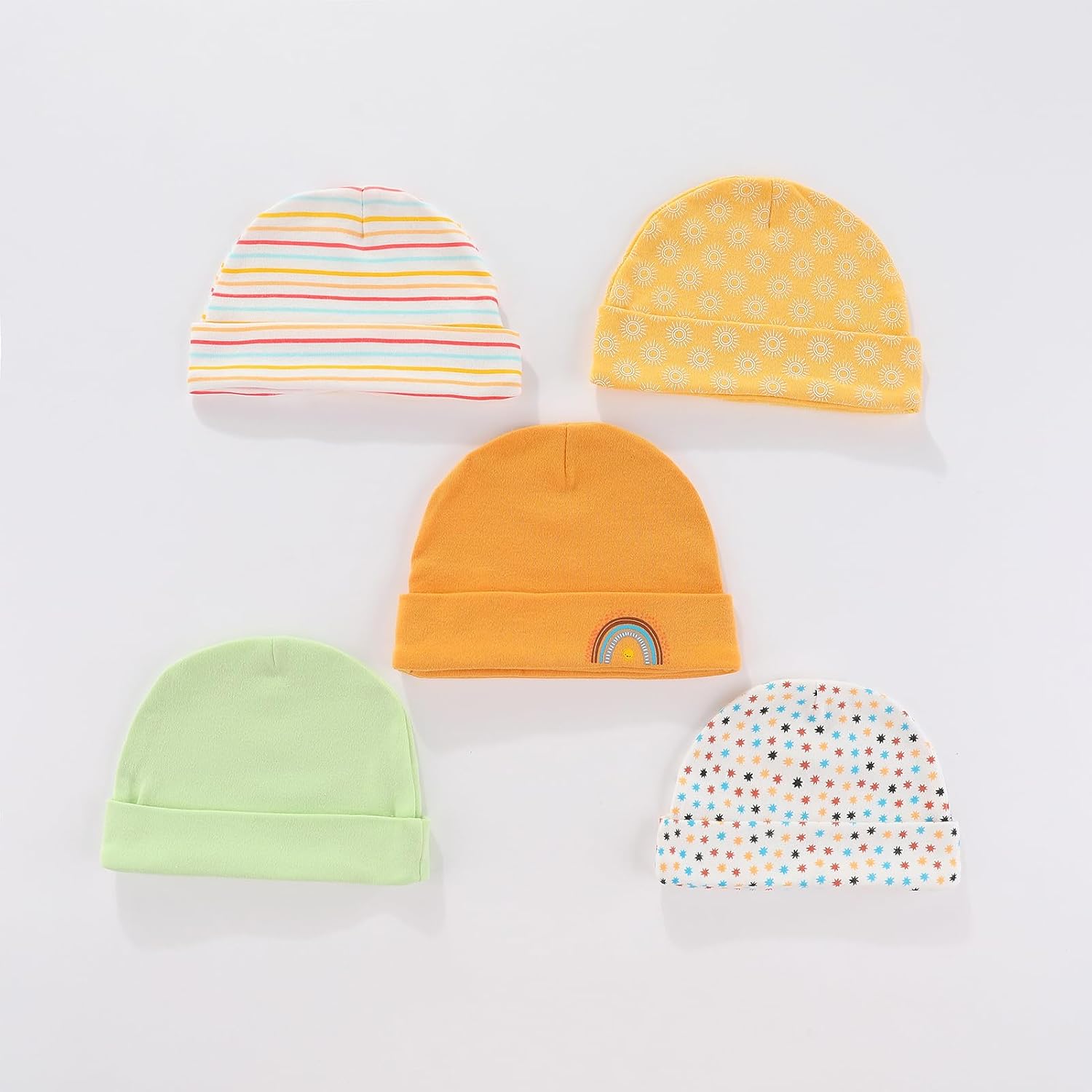 Thumbnail 1 de Ecojoy 5-Pack Newborn Cotton Hats for Baby Boys and Girls
