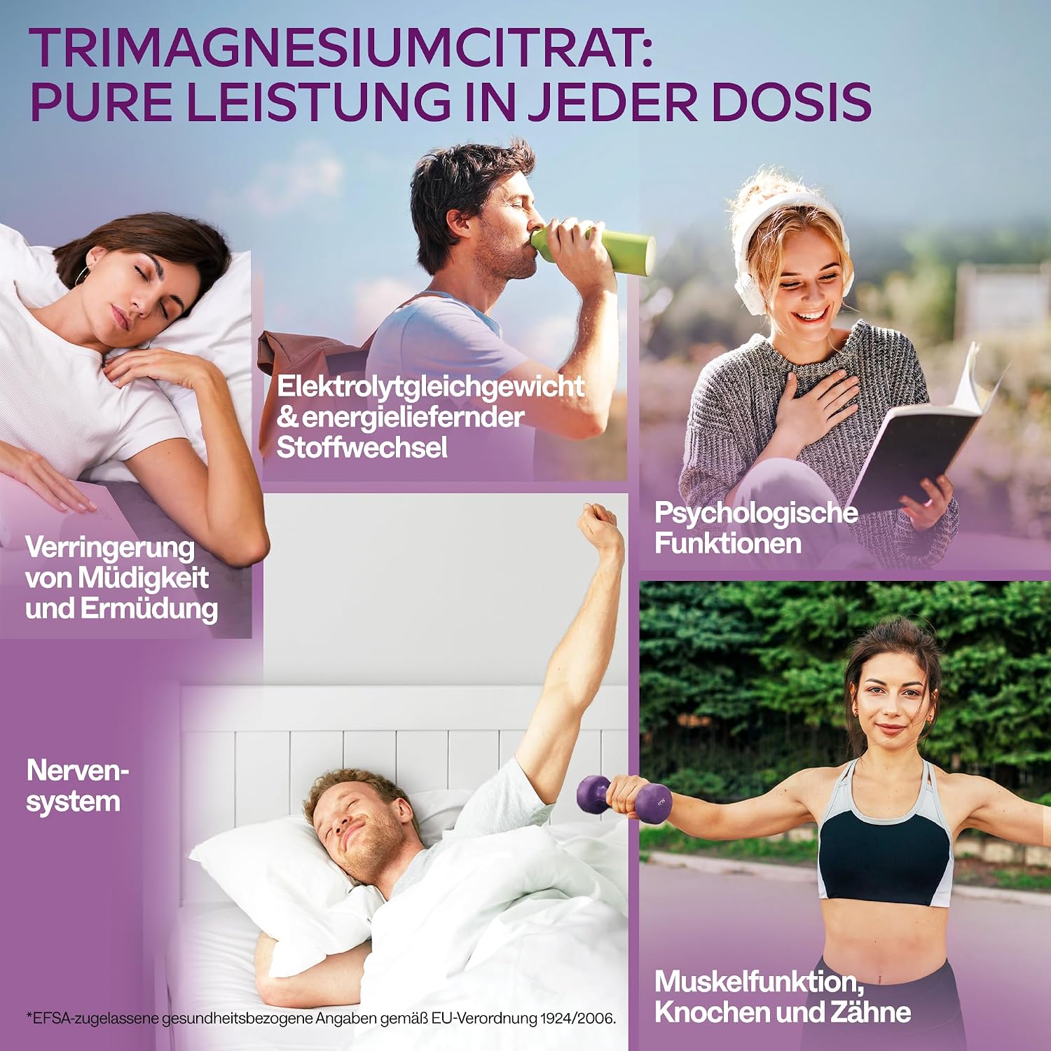 Detalle de Magnesiumcitrat Kapseln Hochdosiert 2400 mg – AAVALABS, vegan, mit hoher Bioverfügbarkeit