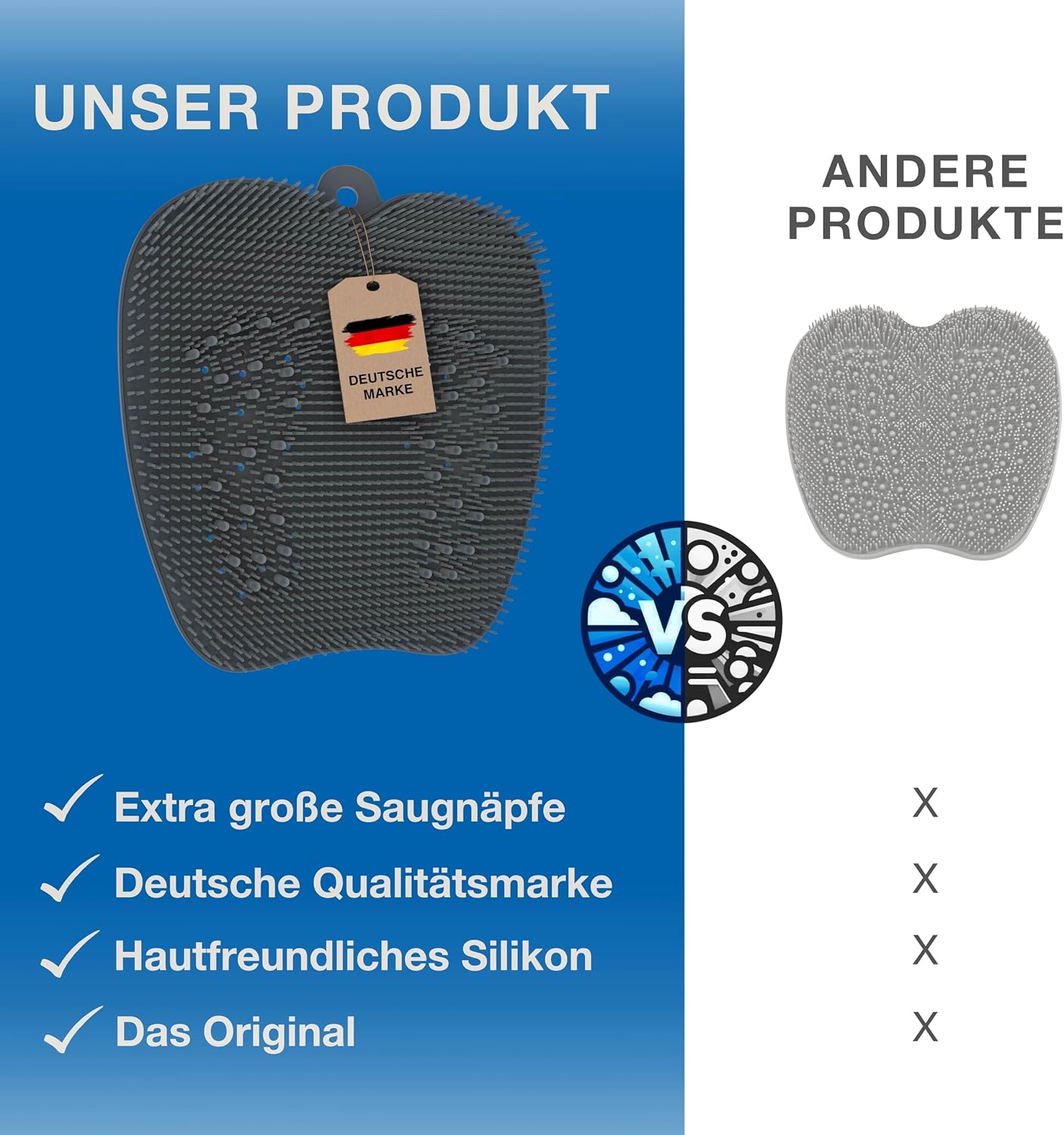 Thumbnail 6 de VMbathrooms Fußzauber Das Original – rutschfeste Silikon-Fußwaschmatte mit Massagefunktion