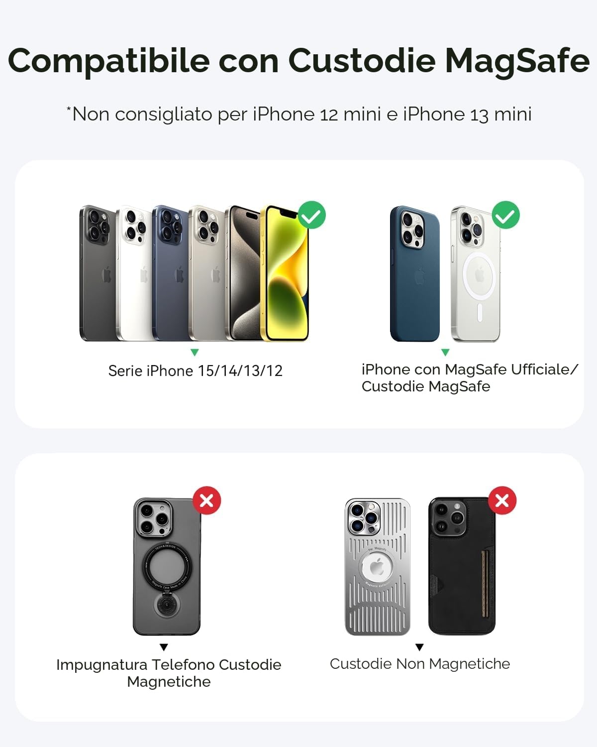 Detalle de Kuulaa Power Bank Ultra Slim MagSafe 5000 mAh: ricarica magnetica leggera e veloce per iPhone
