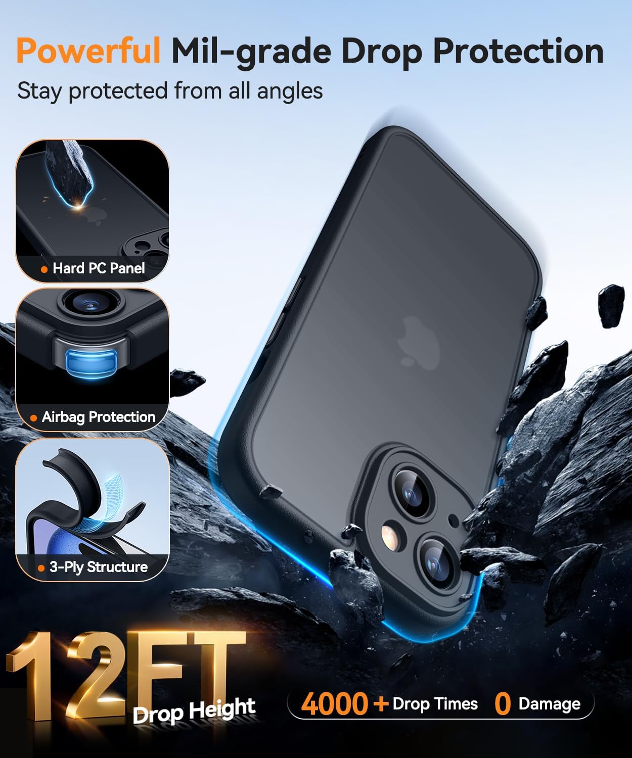 Thumbnail 4 de CANSHN Matte Case for iPhone 15 6.1-inch