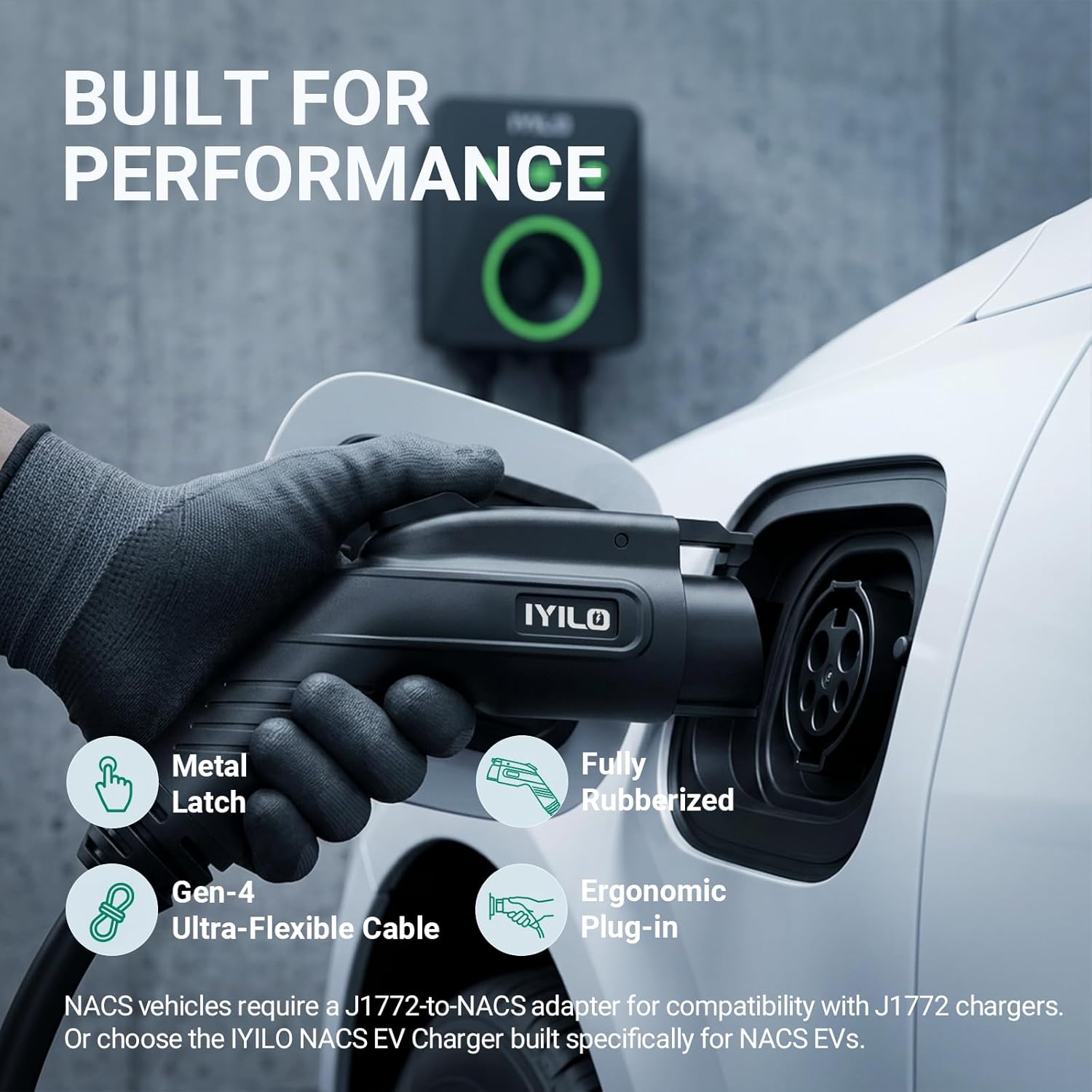 Thumbnail 2 de IYILO Level 2 EV Charger: 48A/11.5kW Wall Charger with Smart App and Dual Temp Sensors