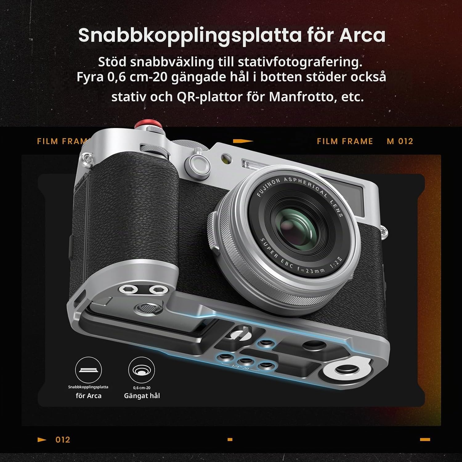 Detalle 1 de SMALLRIG 4555B L-formatgrepp för FUJIFILM X100VI och X100V