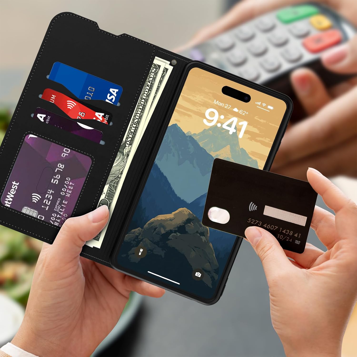 Detalle de RYUITHDJP Wallet Phone Case for Samsung Galaxy A15 5G