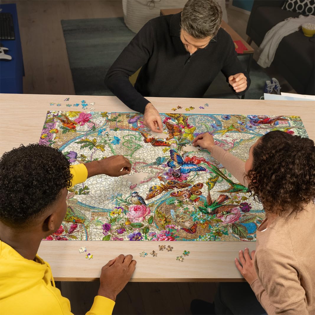 Thumbnail 3 de Ravensburger Puzzle 17117 Weltkarte mit Schmetterlingen – 3000 Teile, 121 x 80 cm