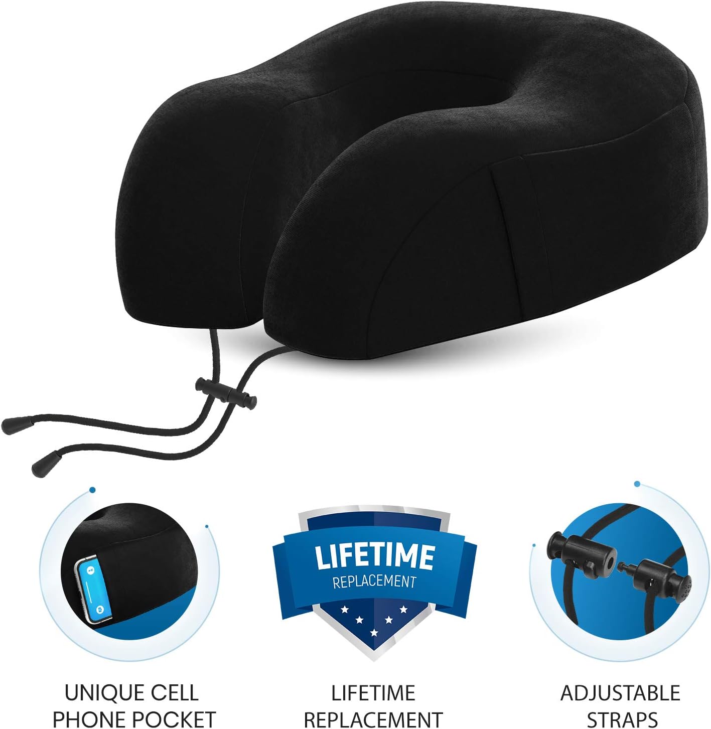 Detalle de Everlasting Comfort Neck Pillow memory-foam travel pillow