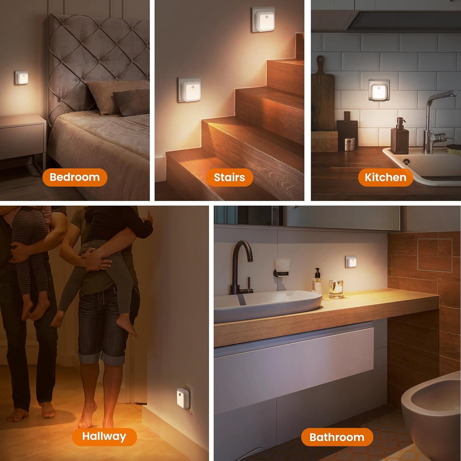 Detalle 2 de TNMOO Luce notturna LED da presa 2 pezzi