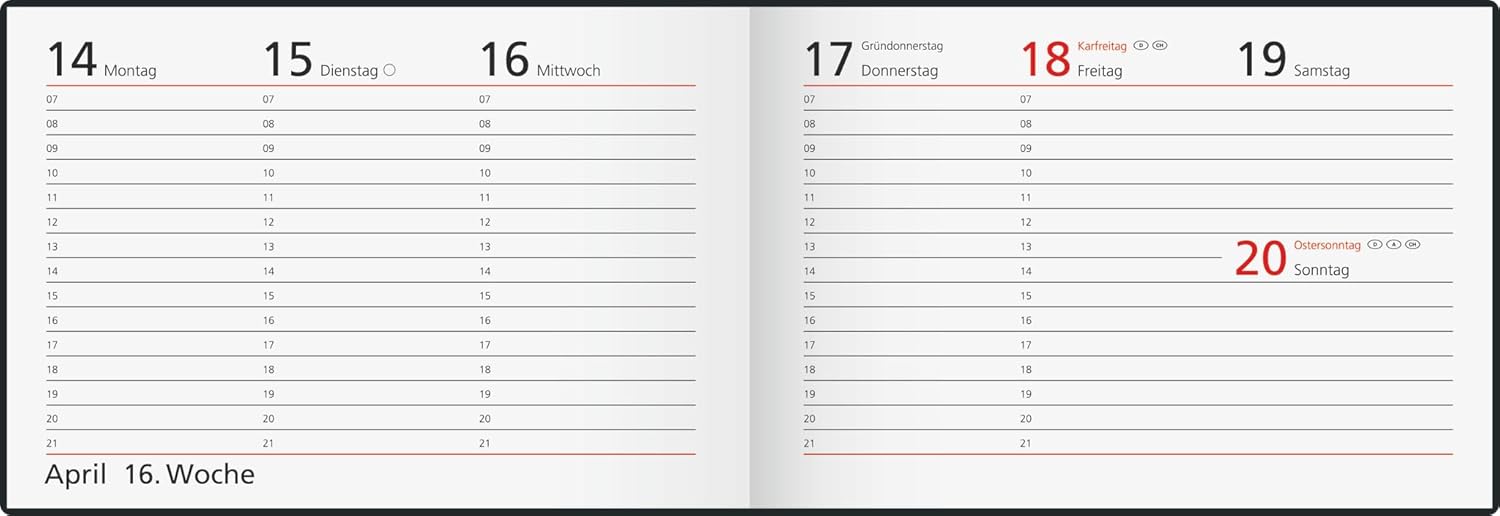 Thumbnail 2 de rido/idé Taschenkalender Septimus '26 – A6, Schwarz, Klebebindung, auswechselbares Adressheft